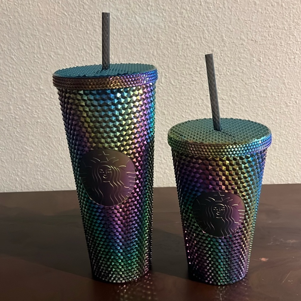 Starbucks Halloween 2023 Oil Slick Rainbow Iridescent Venti and Grande Tumblers